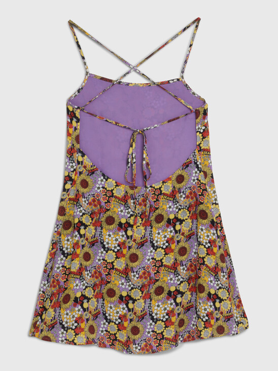 ALL OVER FLOWER PRINT MINI DRESS