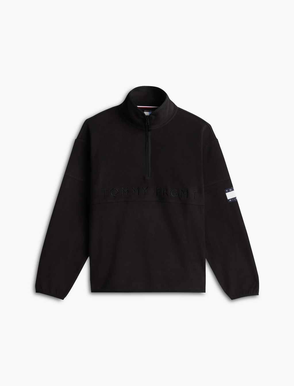 Polar Fleece Quarter-Zip Sweatshirt, Black, hi-res
