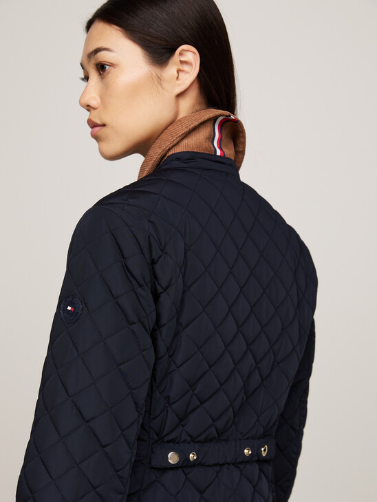 Water Repellent Slim Quilted Jacket