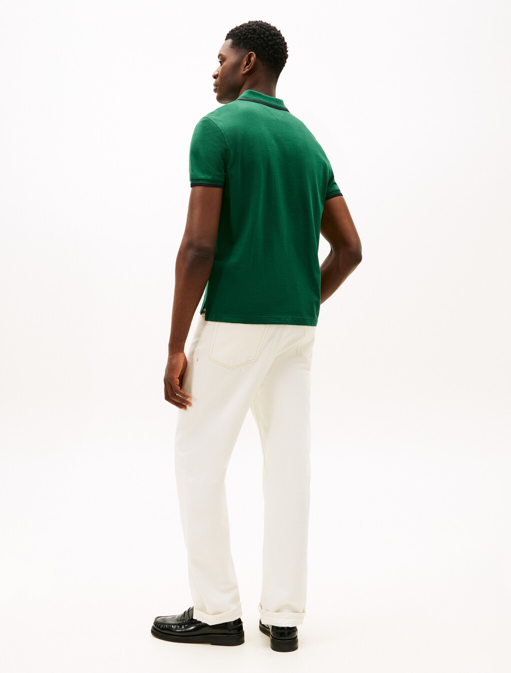 Tommy Crest Tipped Polo, Ornamental Green, hi-res