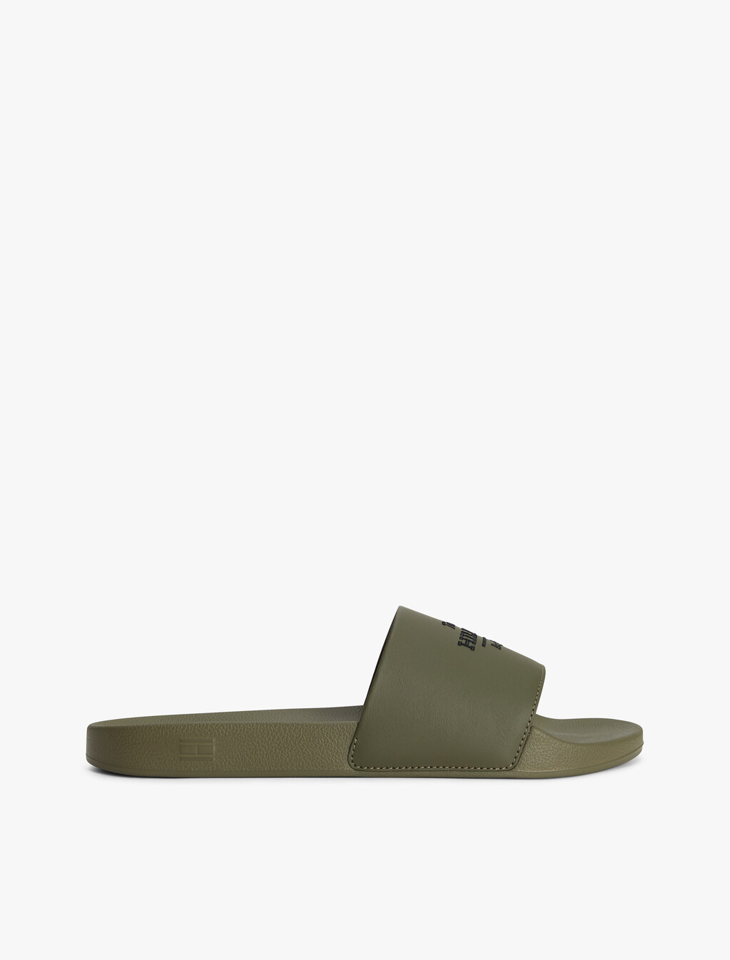 Logo Embroidery Pool Slides, Army Green, hi-res