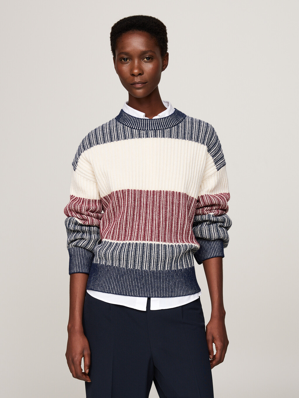 Signature Wool Blend Relaxed Jumper, Desert Sky, hi-res