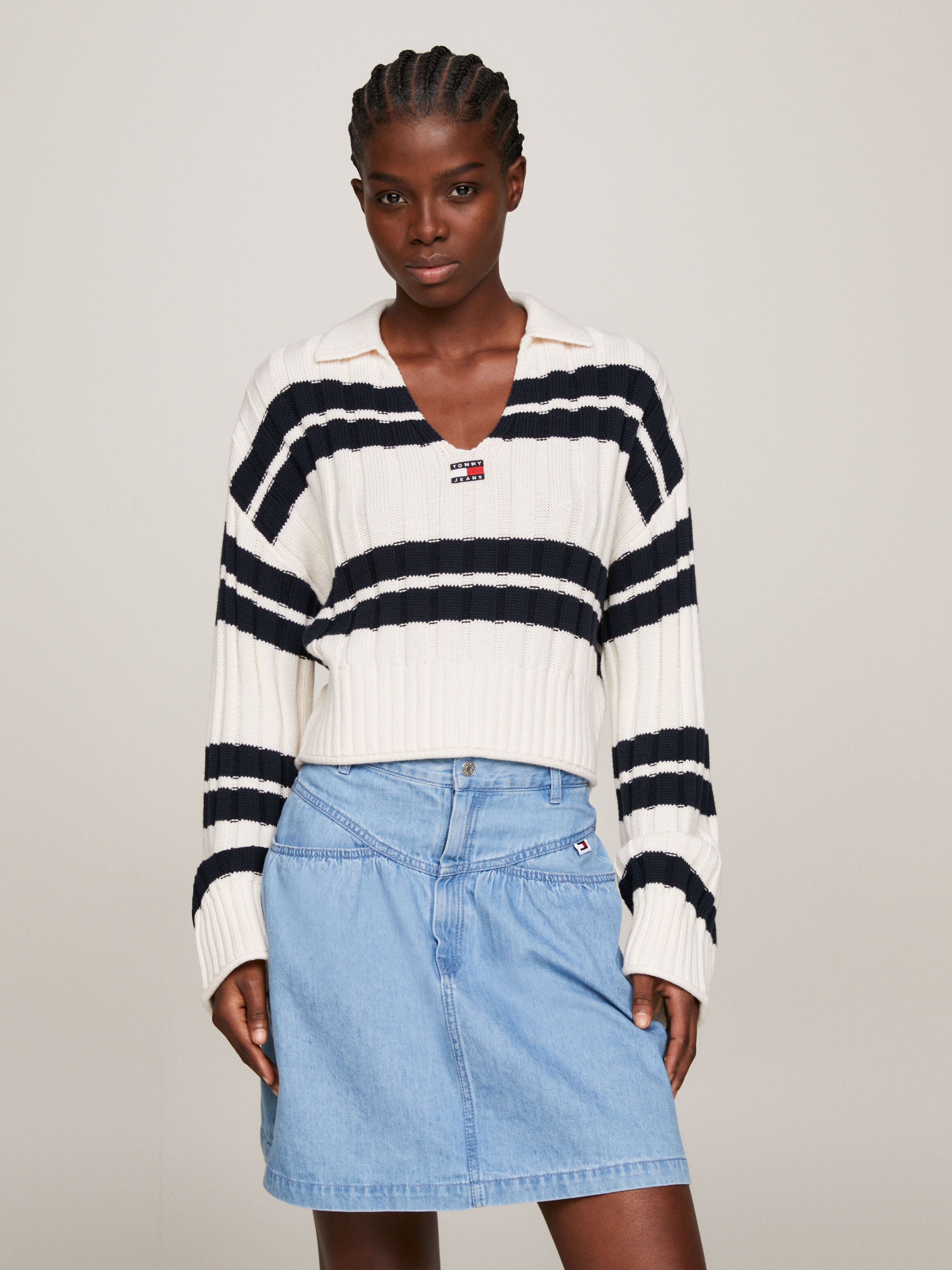 Cropped outlet boxy jumper
