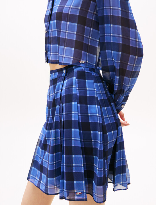 Regular Fit Cropped Chiffon Shirt