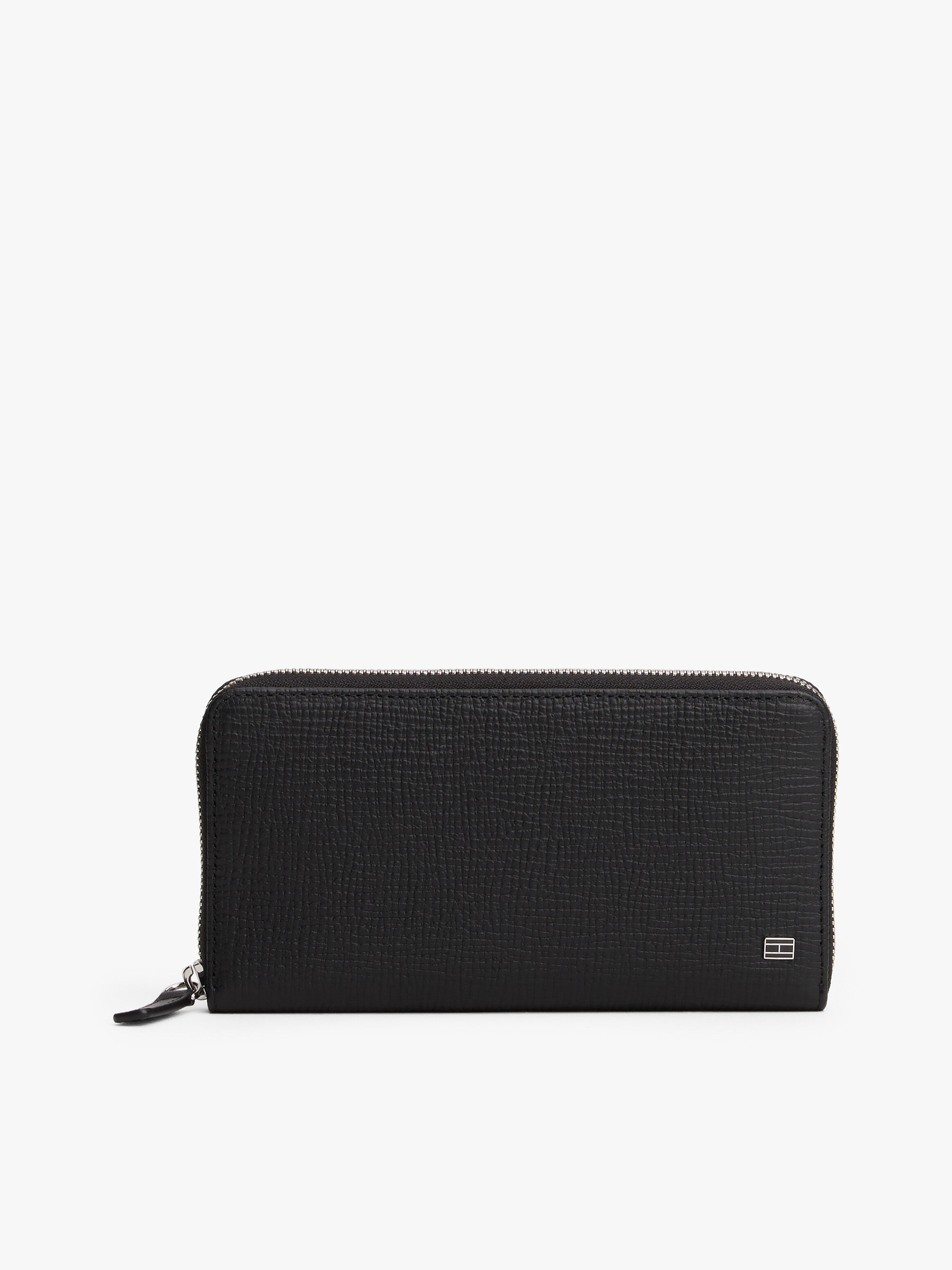 Flag Zip Around Long Wallet | black | Tommy Hilfiger Malaysia