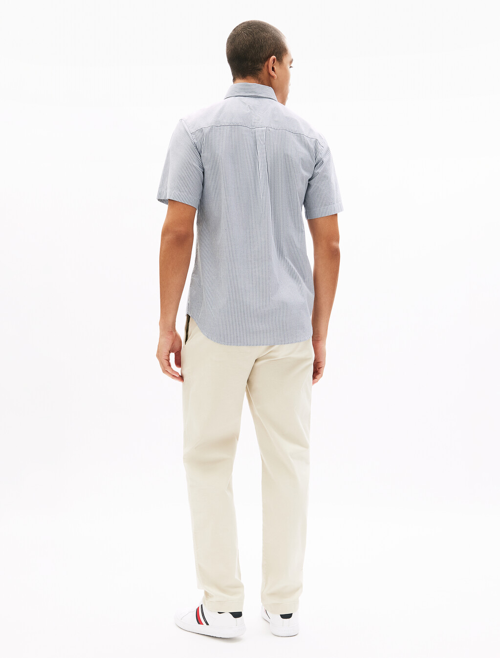 Oxford Stripe Short Sleeve Shirt, Desert Sky / Stripes, hi-res