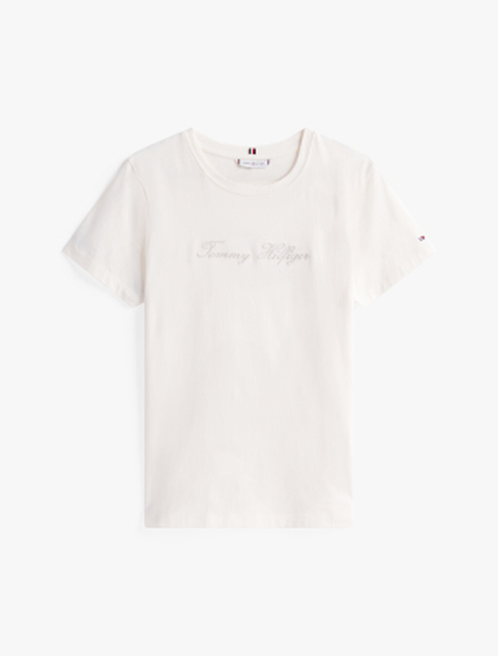 Lurex Script Logo T-Shirt, Ivory Silk, hi-res