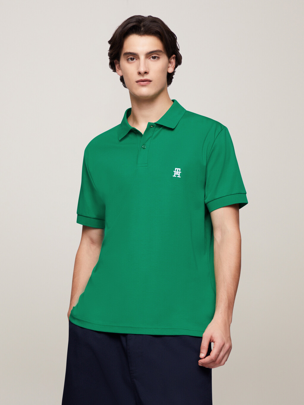 TH Monogram Regular Fit Polo, Olympic Green, hi-res