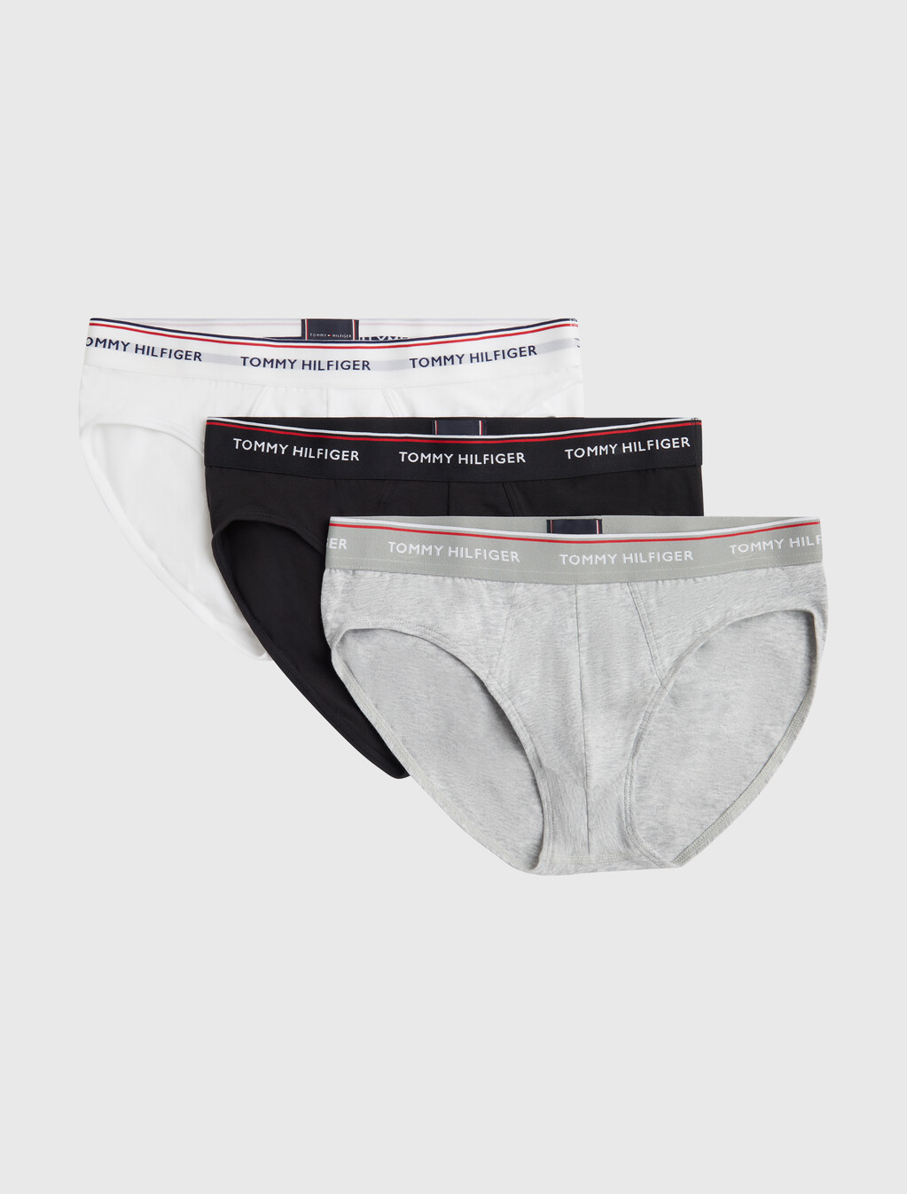3-Pack Cotton Briefs, Black/Grey Heather/White, hi-res