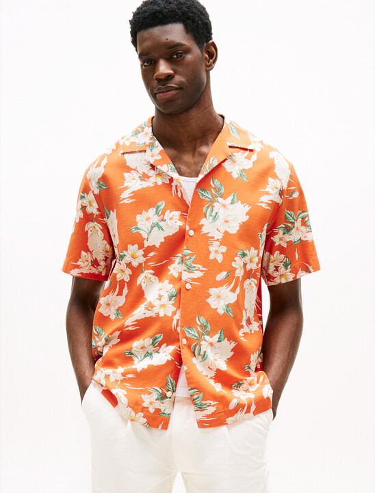 Lightweight Floral Print Viscose Shirt