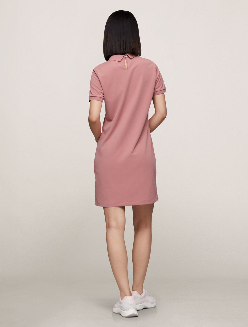 PIQUE POLO DRESS, Teaberry Blossom, hi-res