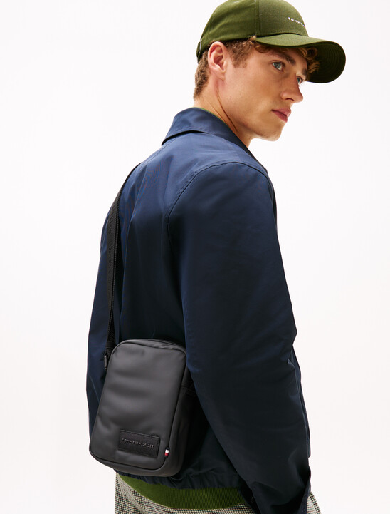 Textile Logo Patch Crossbody Reporter Bag