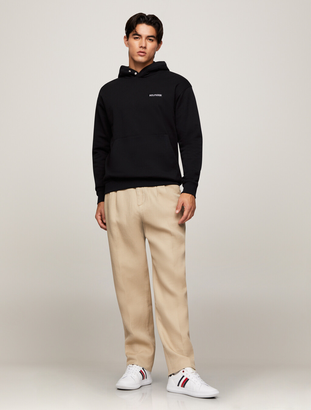 Monotype Heavy Twill Hoodie, Black, hi-res