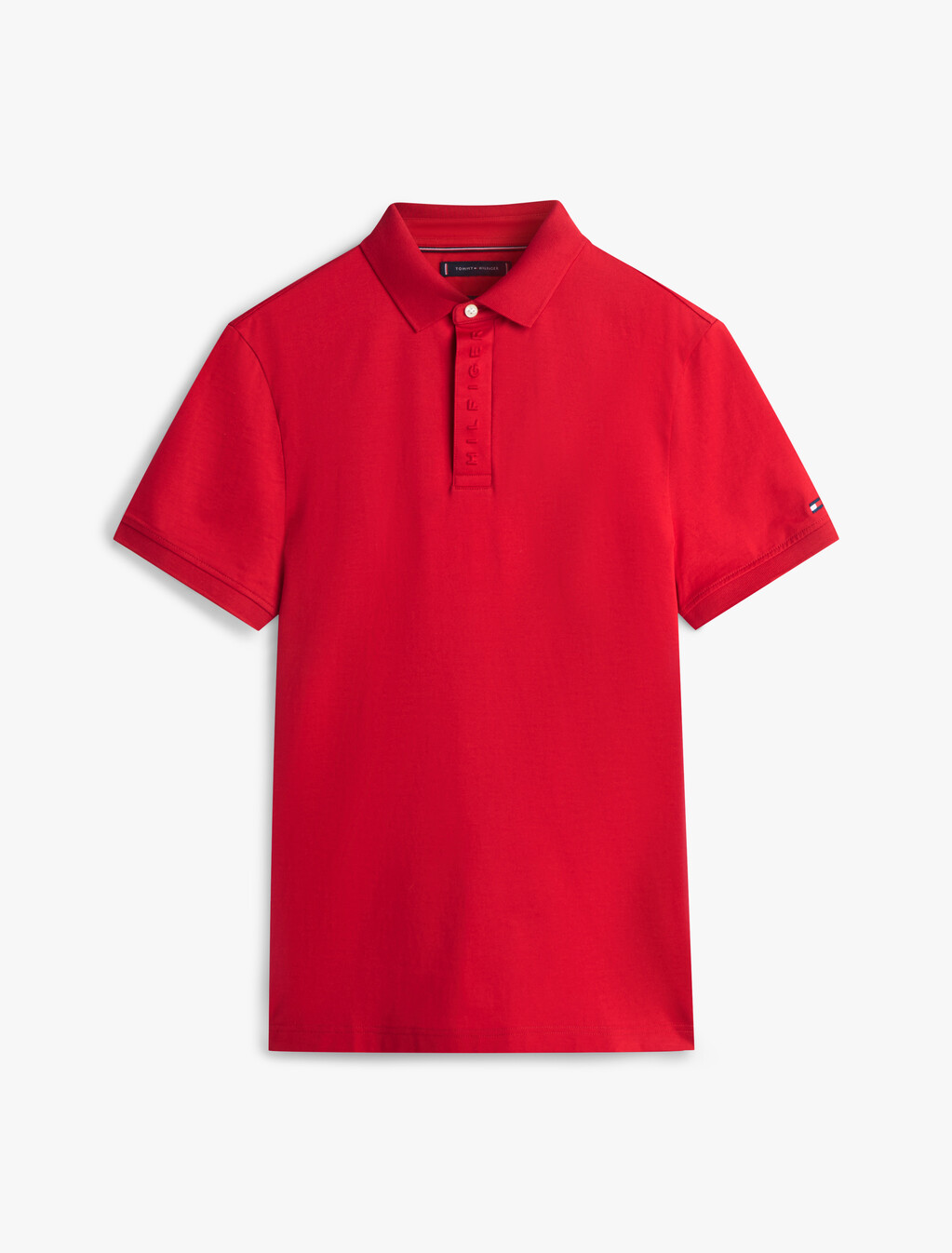 Hidden Placket Regular Polo, Medium Red, hi-res
