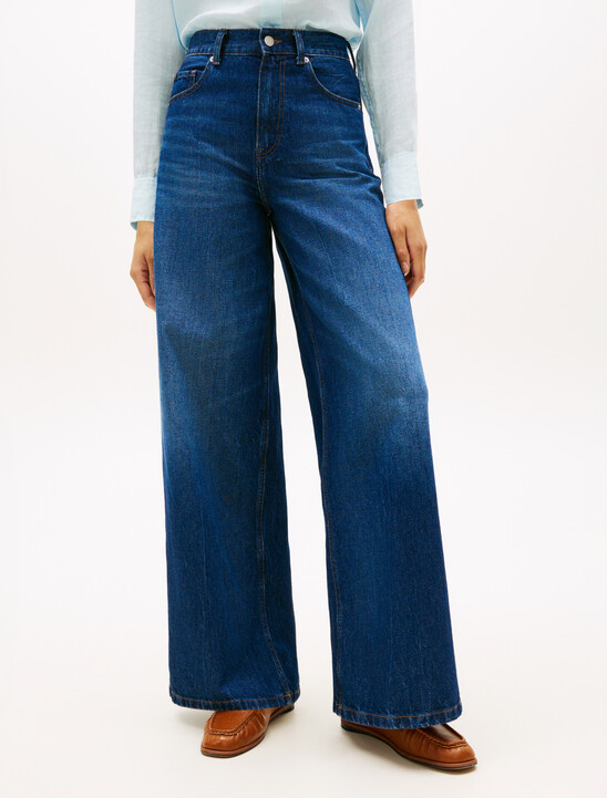 70s High Rise Wide Leg Jeans