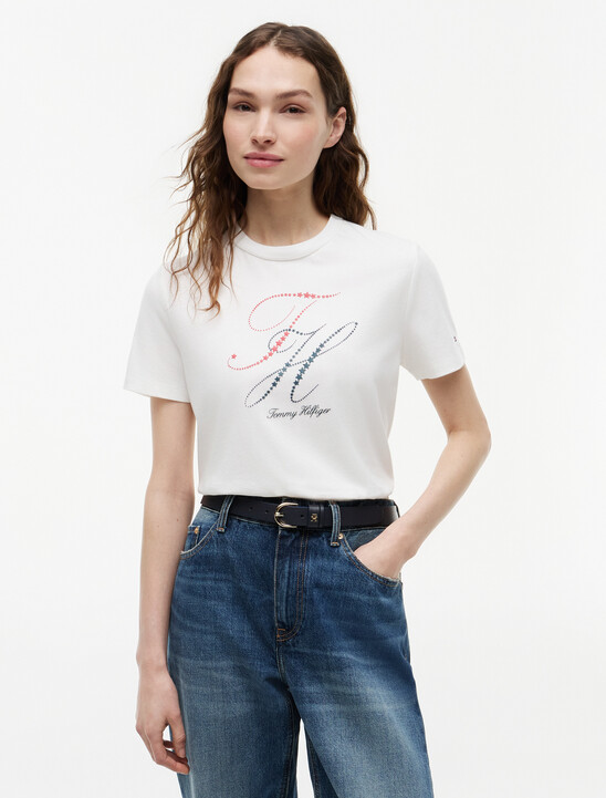 Embellished Logo Jersey T-Shirt