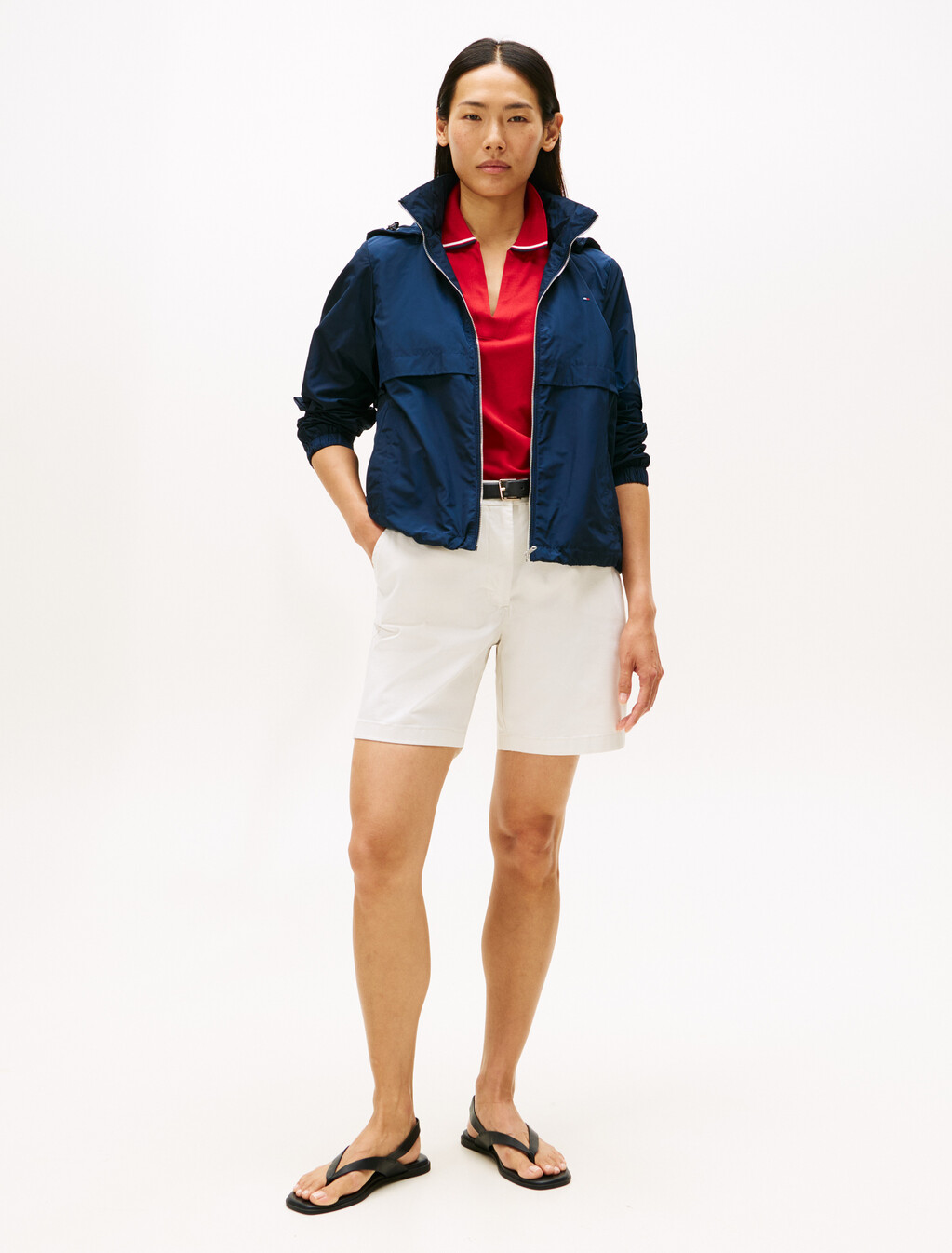 Nylon Lightweight Windbreaker, Dark Night Navy, hi-res