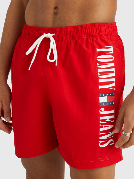 ARCHIVE LOGO DRAWSTRING MID LENGTH SWIM SHORTS