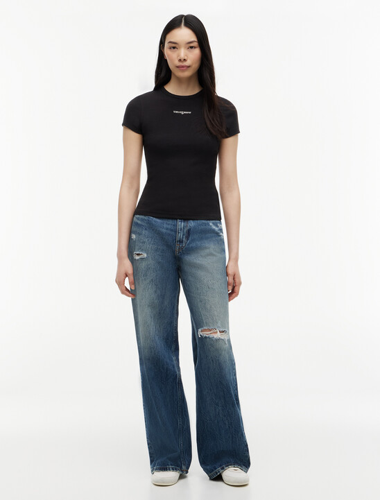 Logo Ribbed Slim T-Shirt