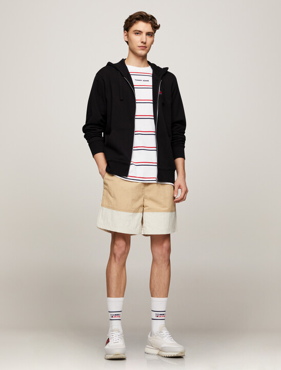 Logo Badge Relaxed Zip Thru Hoodie