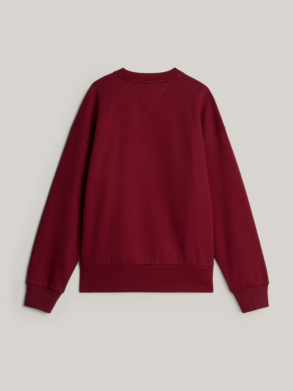 Crest Embroidery Crew Neck Sweatshirt, Rouge, hi-res