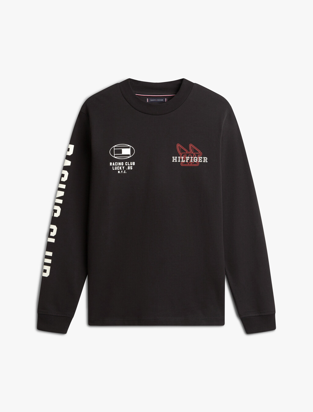 Graphic Jersey Long Sleeve T-Shirt, Black, hi-res
