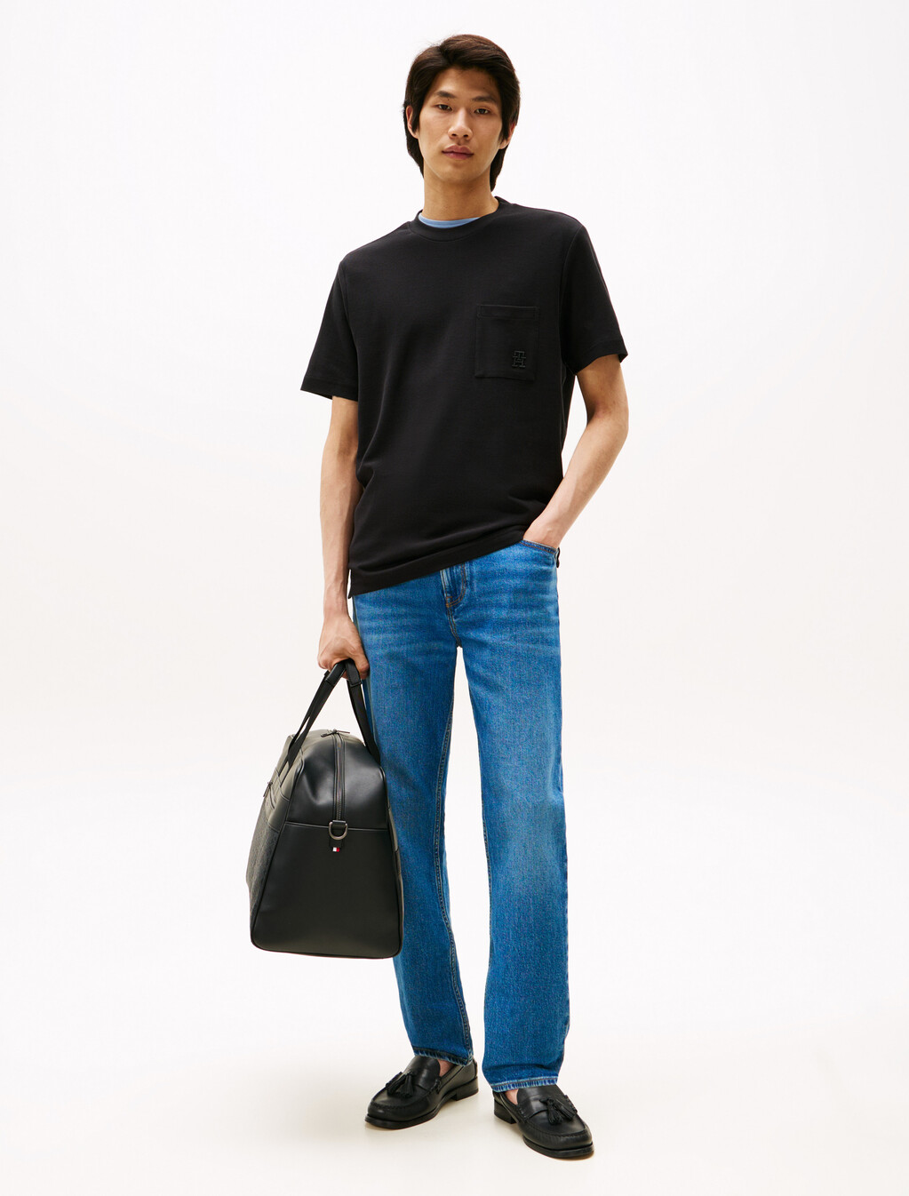 Monogram Pocket T-Shirt, Black, hi-res