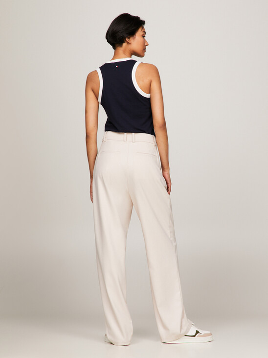 Pigment Dyed Relaxed Straight Leg Trousers