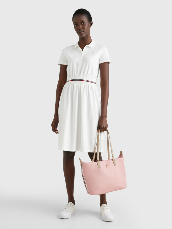 FIT AND FLARE POLO DRESS
