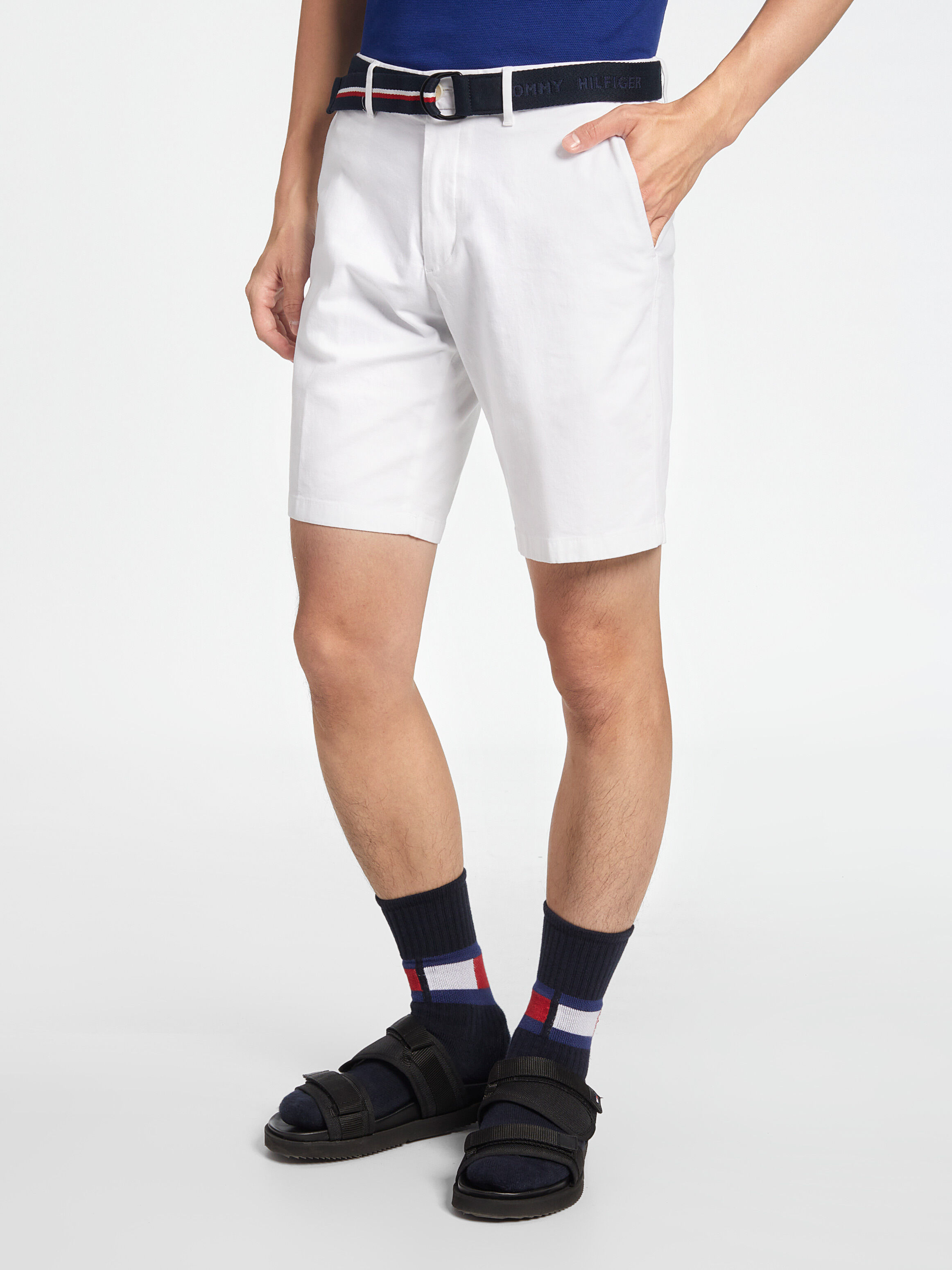 Tommy hilfiger mens 2025 white shorts