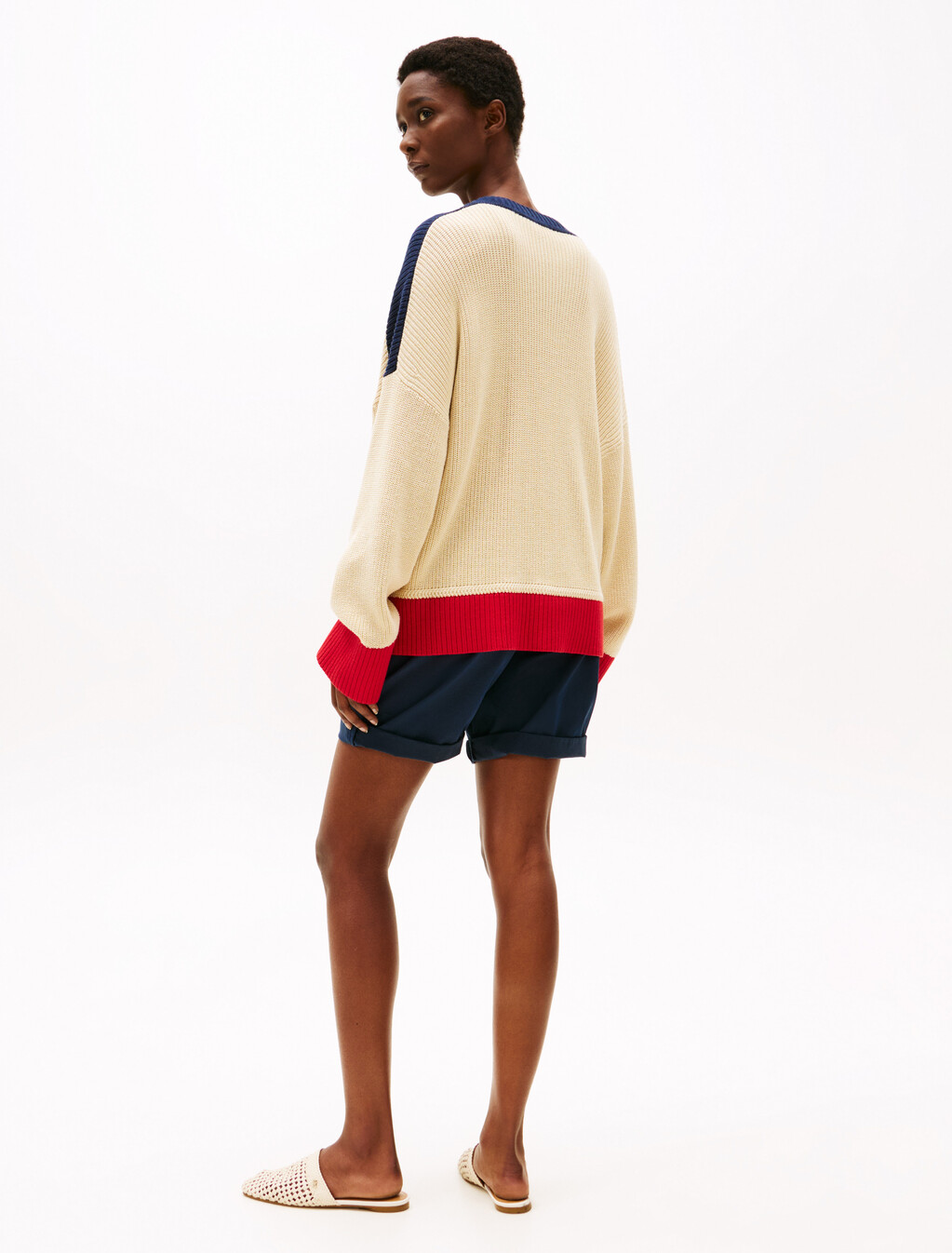 Relaxed V-Neck Cardigan, Country Ivory, hi-res