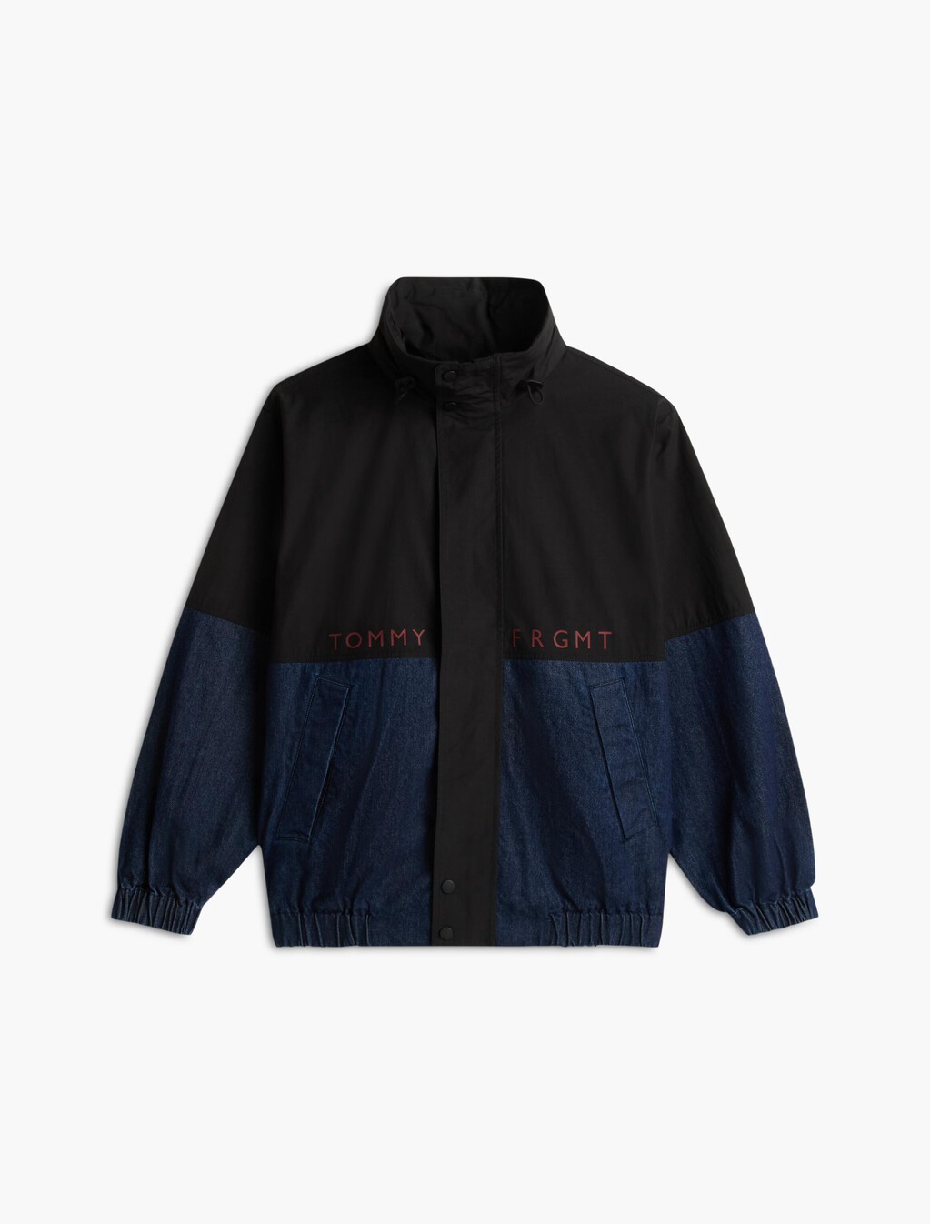 Tommy Hilfiger x FRGMT Colour-Blocked Regatta Jacket, Black / Flat Wash Denim, hi-res