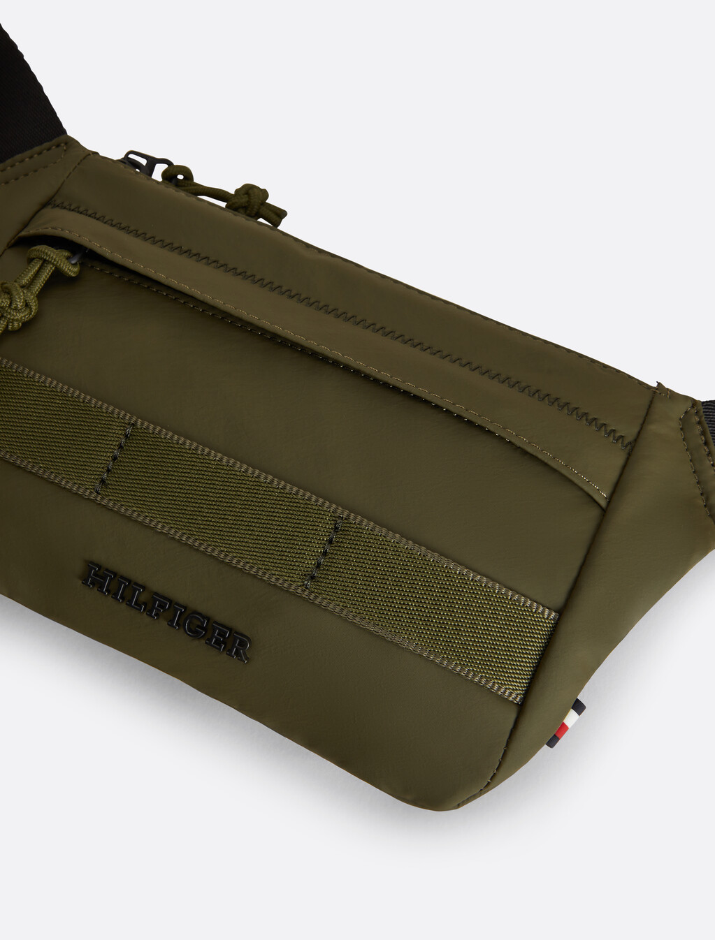 Textured Logo Bum Bag, Army Green, hi-res