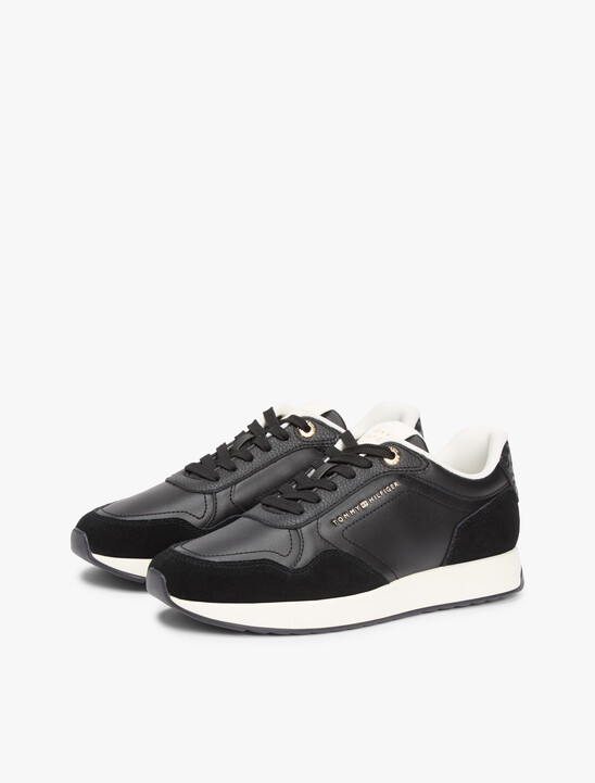 Embossed TH Monogram Leather Trainers