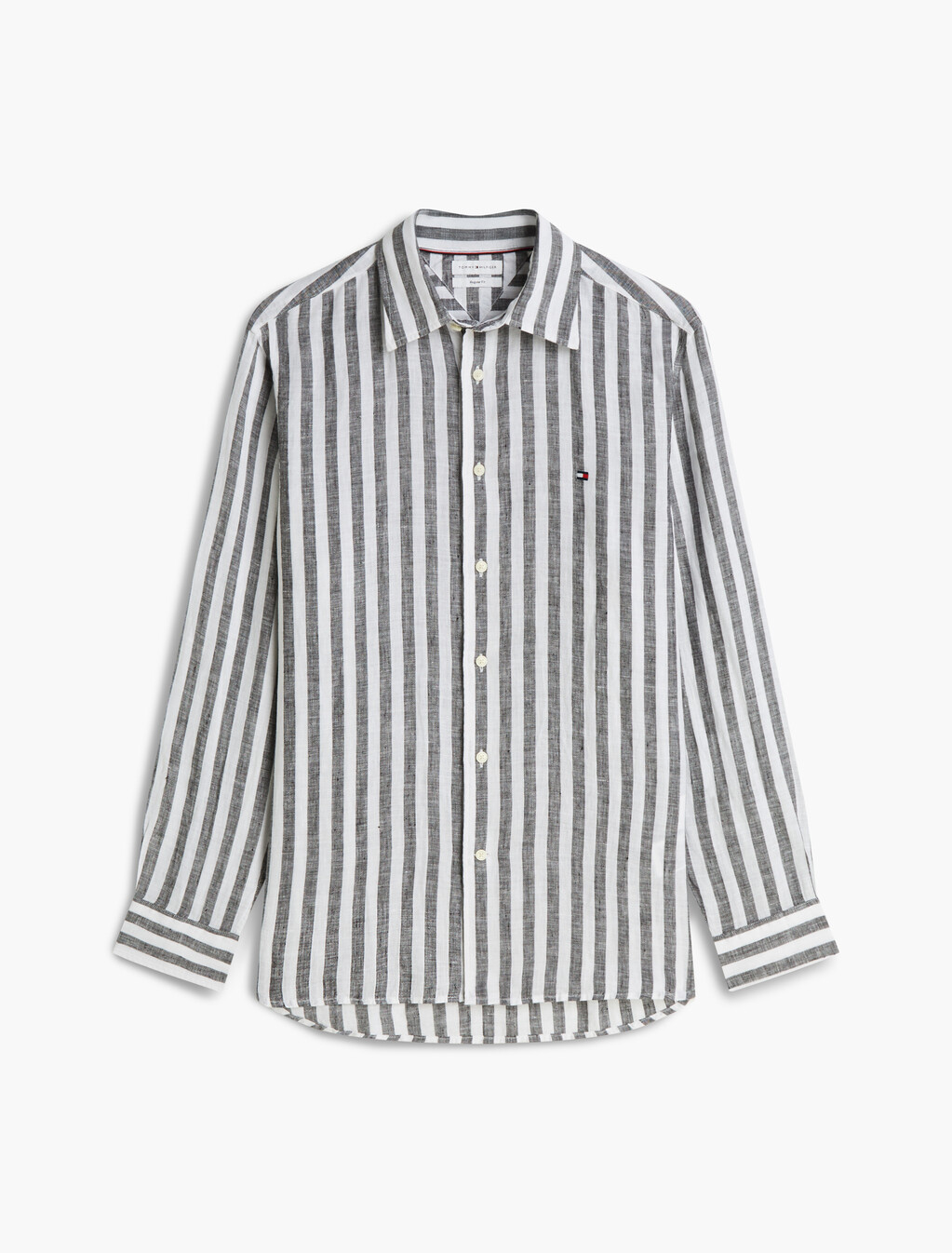 Bengal Stripe Linen Shirt, Black / Stripe, hi-res