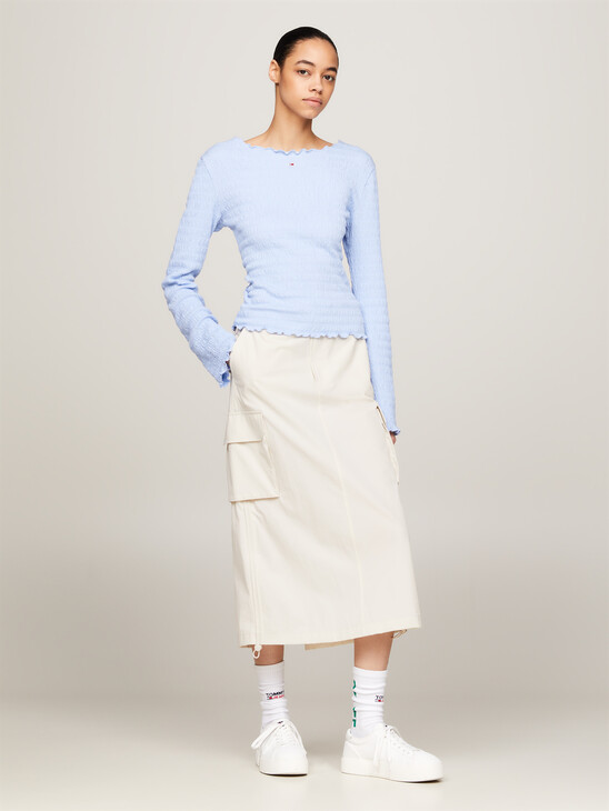 Casual Fit Parachute Cargo Skirt
