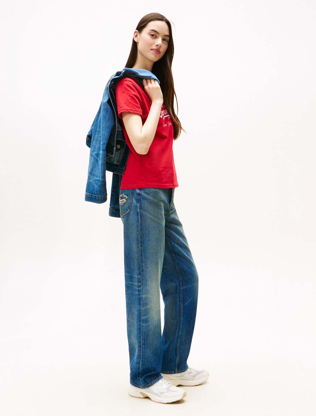 High Rise Straight Jeans, Denim Medium, hi-res
