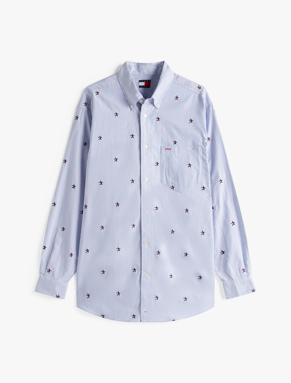 Tommy Girl Oversized Ithaca Stripe Star Embroidery Shirt, Ithaca, hi-res