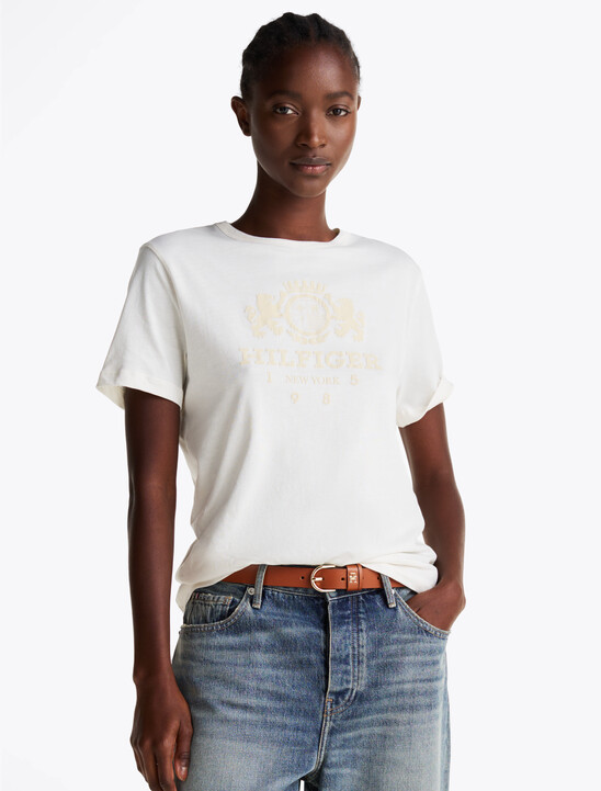 Contrast Trim Crew Neck T-Shirt