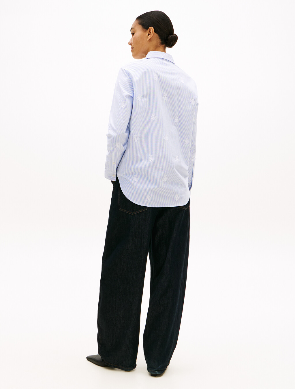 Relaxed Fit TH Crest Embroidery Oxford Shirt, Classic Ithaca / Mid Blue, hi-res