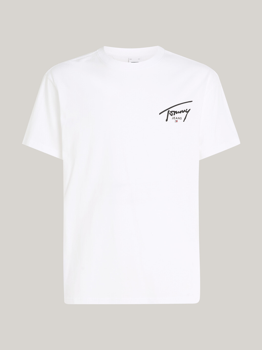 Signature Logo Crew Neck T-Shirt, White, hi-res