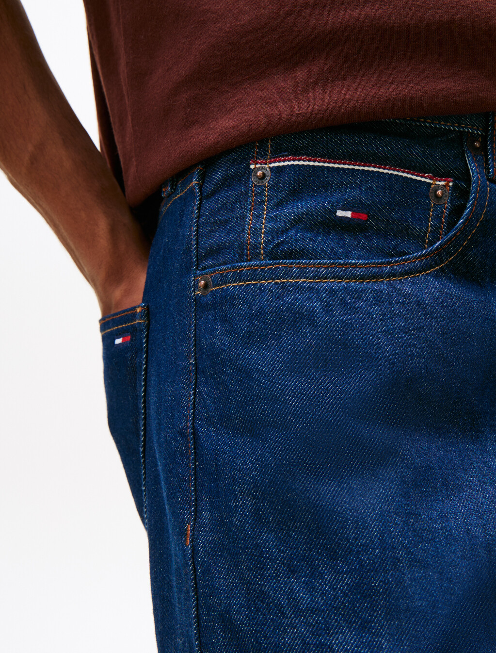 Otis Selvedge Regular Straight Leg Jeans, Denim Dark, hi-res