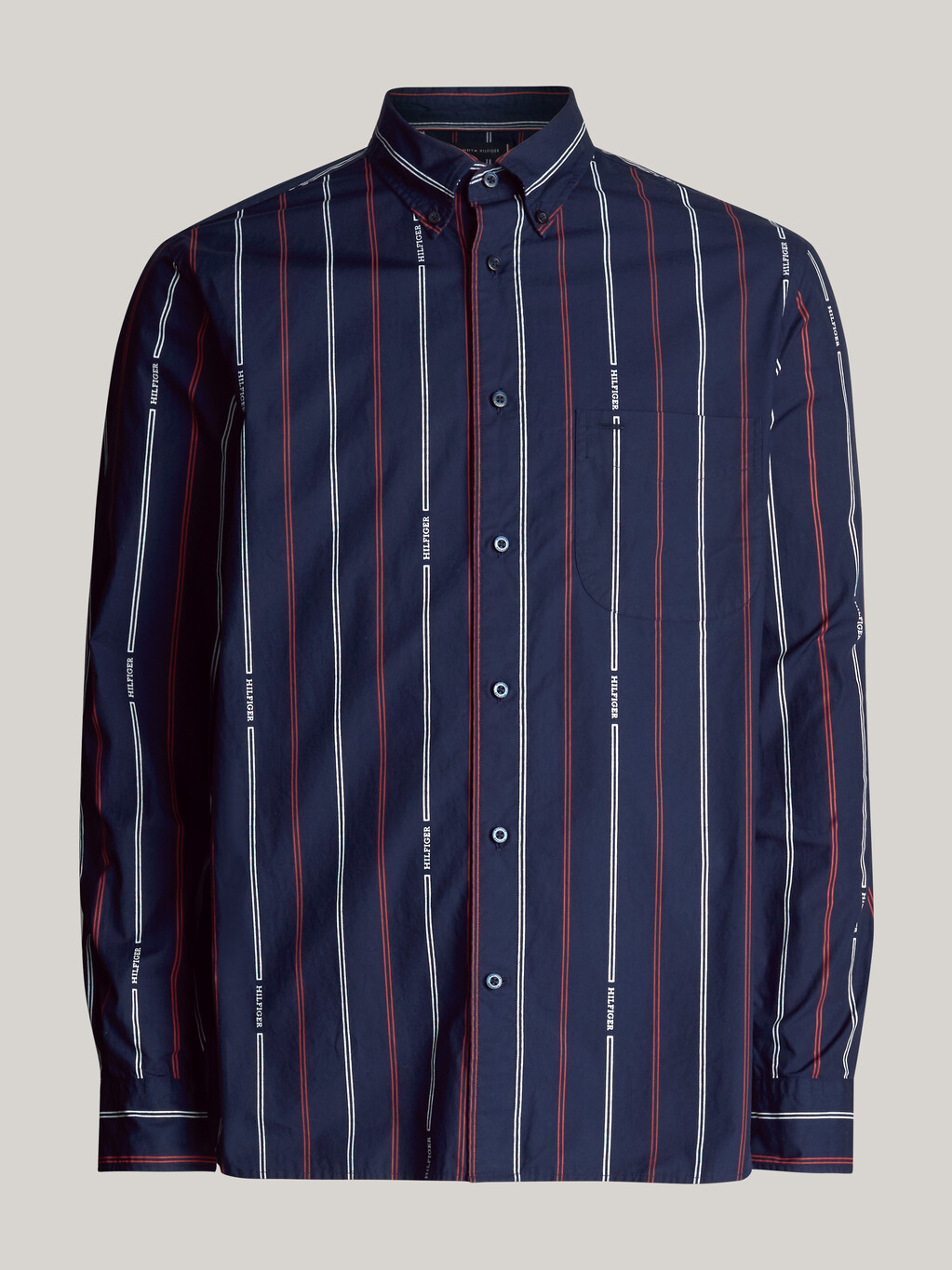 Hilfiger Monotype Pinstripe Regular Fit Shirt, Carbon Navy / Multi, hi-res