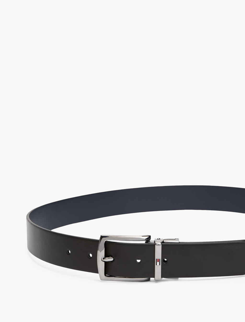 Reversible Leather Belt, Preppy Navy, hi-res
