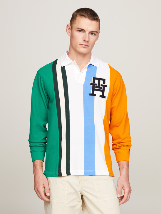 Mixed Stripe Regular Rugby Polo