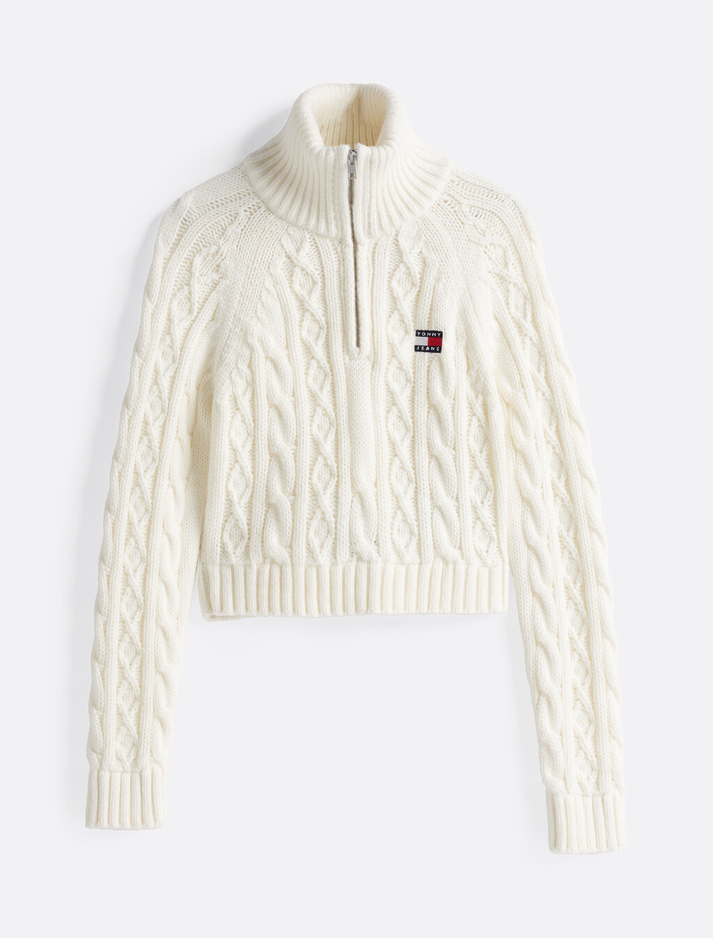 Cable Knit Jumper With Wool, Ancient White, hi-res