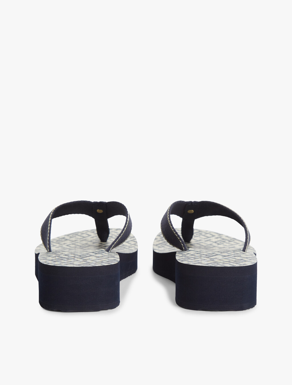 TH Monogram Wedge Heel Flip-Flops, Space Blue, hi-res