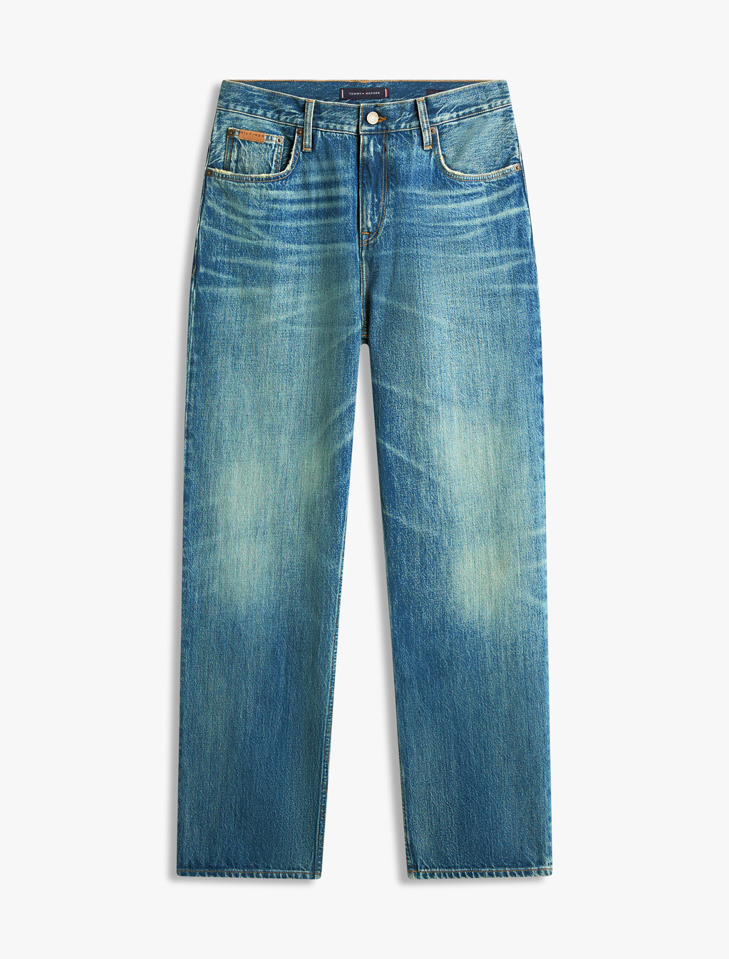 Back Cinch Relaxed Jeans, Mario Blue, hi-res