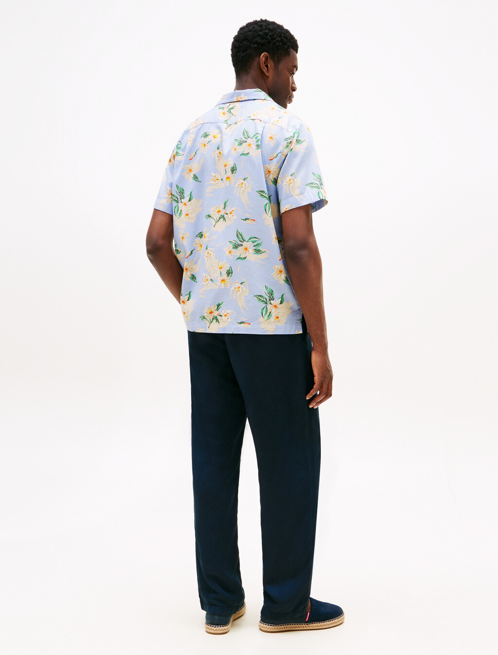 Lightweight Floral Print Viscose Shirt, Sweet Blue / Allover, hi-res