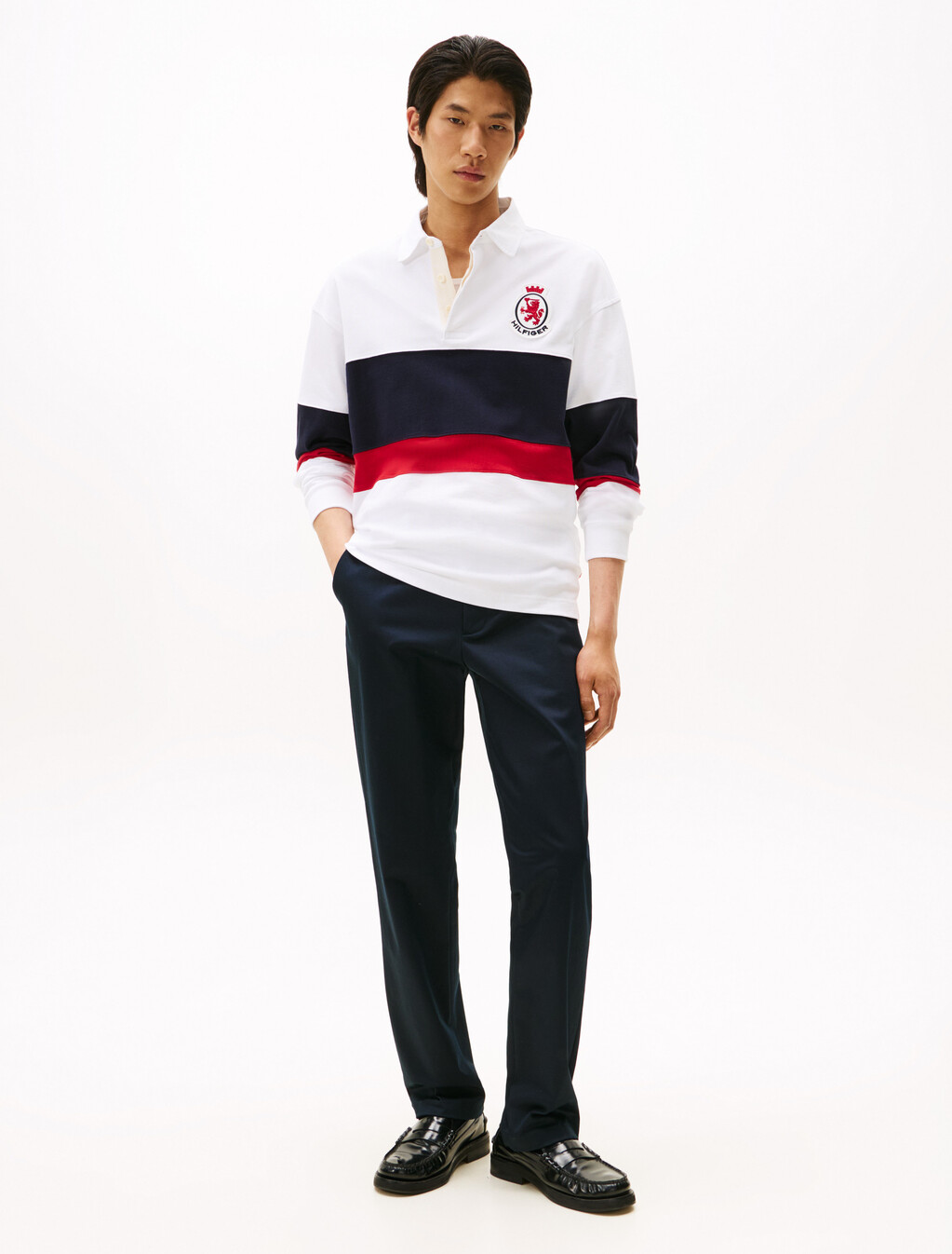 Mercerized Cotton Satin Chino, Desert Sky, hi-res